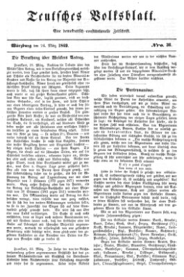 Teutsches Volksblatt Samstag 24. März 1849