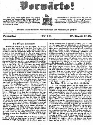 Vorwärts! Donnerstag 17. August 1848