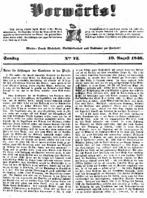 Vorwärts! Samstag 19. August 1848