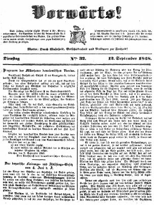 Vorwärts! Dienstag 12. September 1848