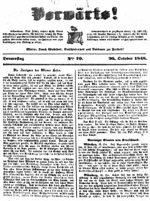 Vorwärts! Donnerstag 26. Oktober 1848