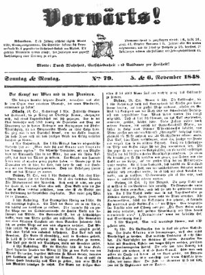 Vorwärts! Montag 6. November 1848