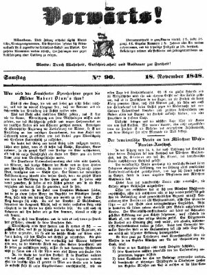 Vorwärts! Samstag 18. November 1848