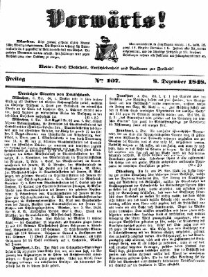 Vorwärts! Freitag 8. Dezember 1848