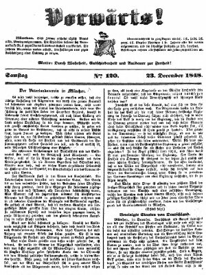 Vorwärts! Samstag 23. Dezember 1848