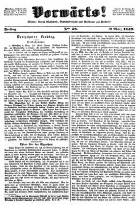 Vorwärts! Freitag 9. März 1849