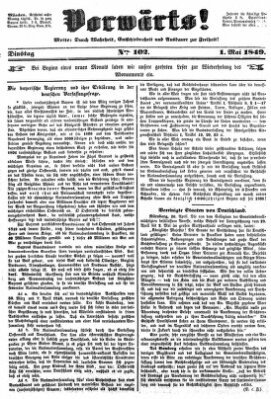 Vorwärts! Dienstag 1. Mai 1849