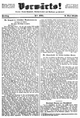 Vorwärts! Freitag 4. Mai 1849