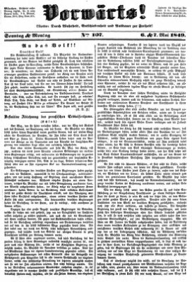 Vorwärts! Sonntag 6. Mai 1849