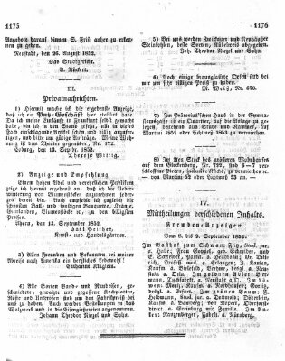 Regierungs- und Intelligenzblatt für das Herzogtum Coburg (Coburger Regierungs-Blatt) Samstag 18. September 1852