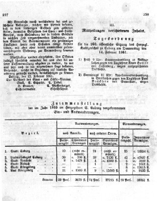 Regierungs- und Intelligenzblatt für das Herzogtum Coburg (Coburger Regierungs-Blatt) Samstag 16. Februar 1861