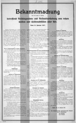 Regierungs-Blatt für das Herzogtum Coburg (Coburger Regierungs-Blatt) Mittwoch 31. Januar 1917