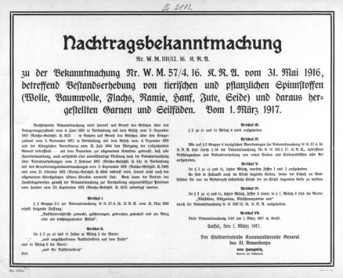 Regierungs-Blatt für das Herzogtum Coburg (Coburger Regierungs-Blatt) Donnerstag 1. März 1917