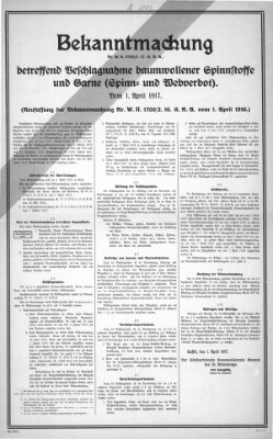 Regierungs-Blatt für das Herzogtum Coburg (Coburger Regierungs-Blatt) Sonntag 1. April 1917