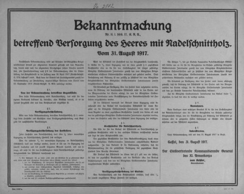 Regierungs-Blatt für das Herzogtum Coburg (Coburger Regierungs-Blatt) Freitag 31. August 1917