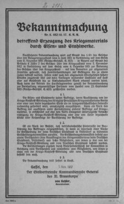 Regierungs-Blatt für das Herzogtum Coburg (Coburger Regierungs-Blatt) Montag 5. November 1917