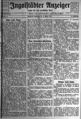 Ingolstädter Anzeiger Donnerstag 17. Januar 1924