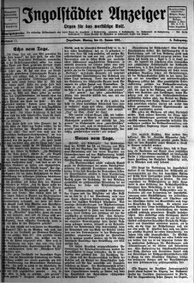 Ingolstädter Anzeiger Montag 21. Januar 1924