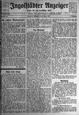 Ingolstädter Anzeiger Mittwoch 30. Januar 1924