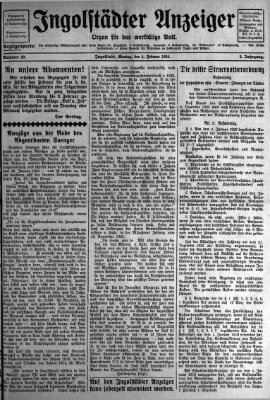 Ingolstädter Anzeiger Montag 4. Februar 1924