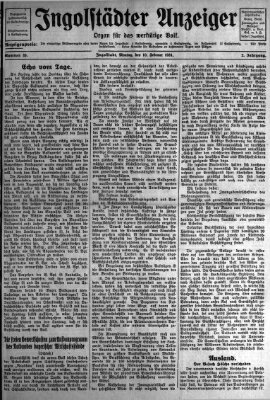 Ingolstädter Anzeiger Sonntag 10. Februar 1924