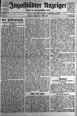 Ingolstädter Anzeiger Samstag 15. März 1924