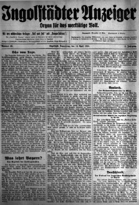 Ingolstädter Anzeiger Donnerstag 10. April 1924