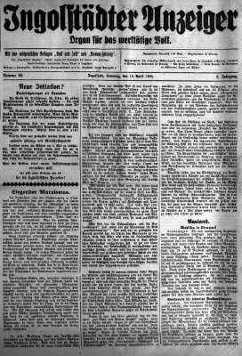 Ingolstädter Anzeiger Dienstag 15. April 1924