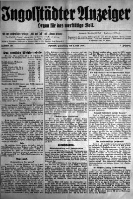 Ingolstädter Anzeiger Donnerstag 8. Mai 1924