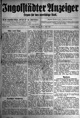 Ingolstädter Anzeiger Samstag 31. Mai 1924