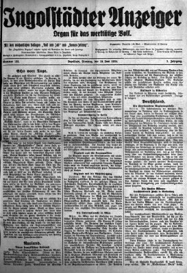 Ingolstädter Anzeiger Dienstag 10. Juni 1924