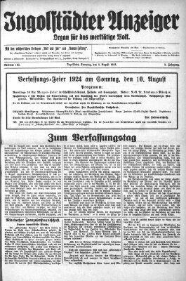 Ingolstädter Anzeiger Samstag 9. August 1924