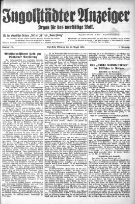 Ingolstädter Anzeiger Mittwoch 27. August 1924