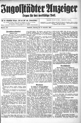 Ingolstädter Anzeiger Samstag 27. September 1924