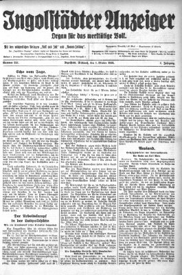 Ingolstädter Anzeiger Mittwoch 1. Oktober 1924