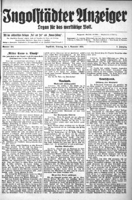 Ingolstädter Anzeiger Sonntag 2. November 1924