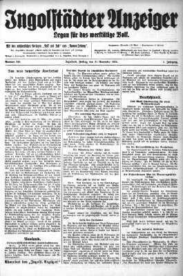 Ingolstädter Anzeiger Donnerstag 20. November 1924