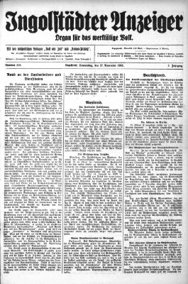 Ingolstädter Anzeiger Mittwoch 26. November 1924