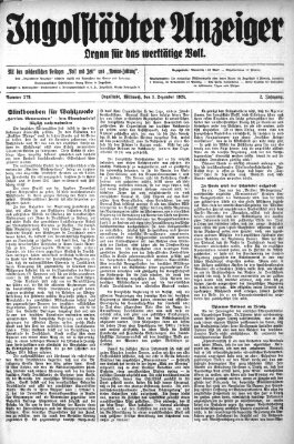 Ingolstädter Anzeiger Dienstag 2. Dezember 1924