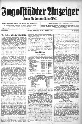 Ingolstädter Anzeiger Mittwoch 10. Dezember 1924