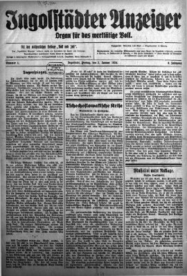 Ingolstädter Anzeiger Freitag 2. Januar 1925