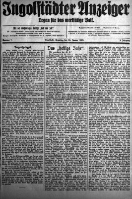 Ingolstädter Anzeiger Samstag 10. Januar 1925