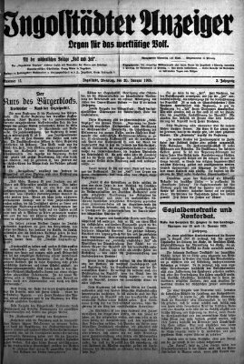 Ingolstädter Anzeiger Dienstag 20. Januar 1925