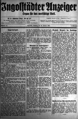 Ingolstädter Anzeiger Samstag 24. Januar 1925