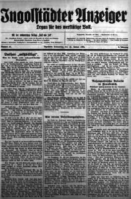 Ingolstädter Anzeiger Donnerstag 29. Januar 1925