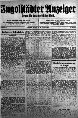 Ingolstädter Anzeiger Freitag 30. Januar 1925