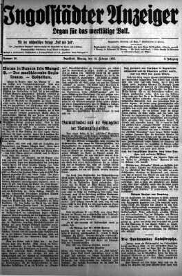 Ingolstädter Anzeiger Montag 16. Februar 1925