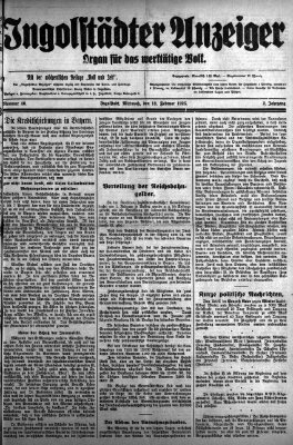 Ingolstädter Anzeiger Mittwoch 18. Februar 1925