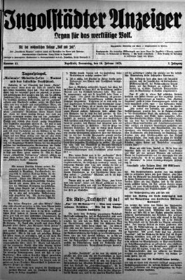 Ingolstädter Anzeiger Donnerstag 19. Februar 1925