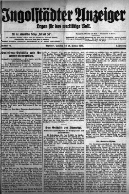 Ingolstädter Anzeiger Samstag 28. Februar 1925